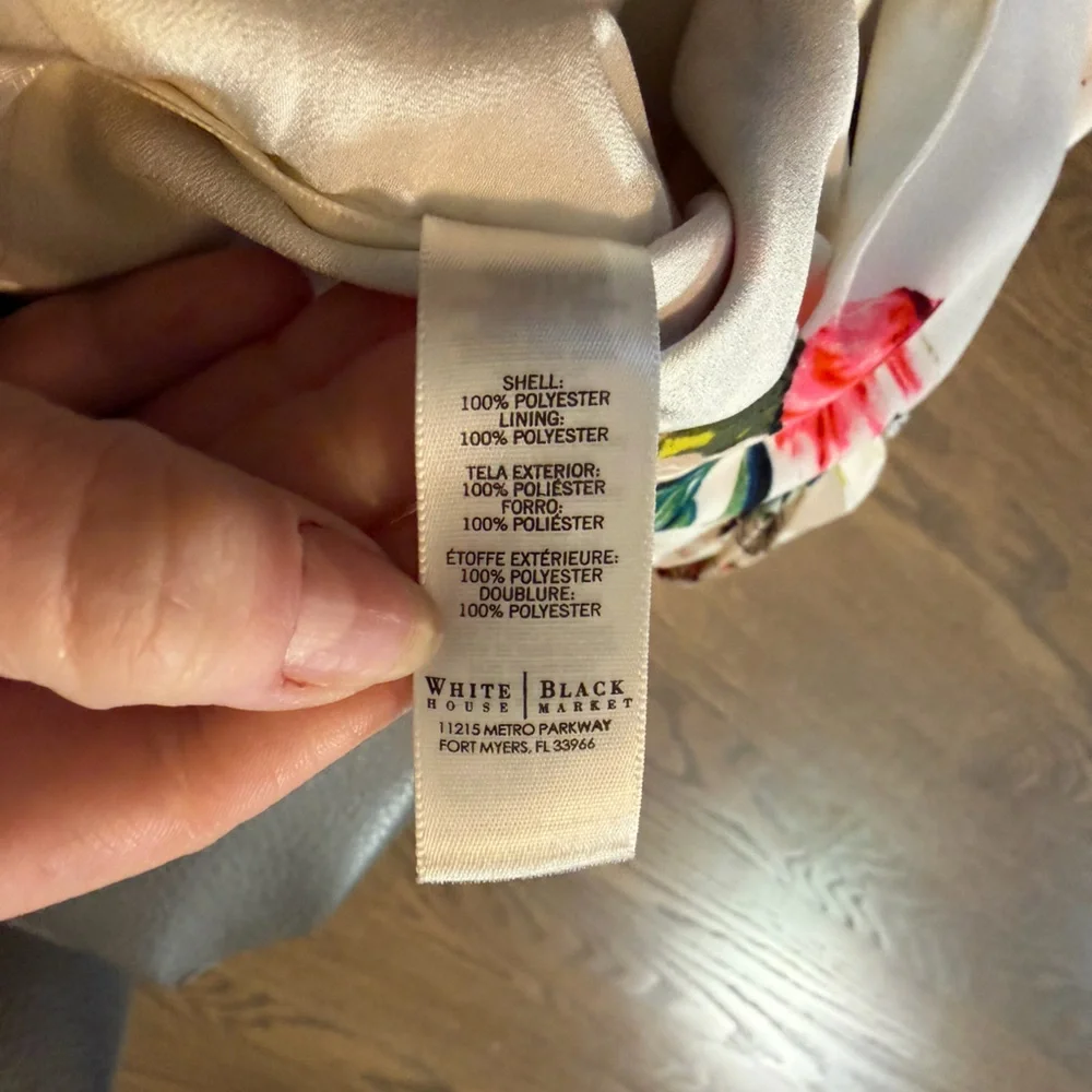 White House Black Market Floral V-Neck Catalina  Dress - Picture 5 of 6